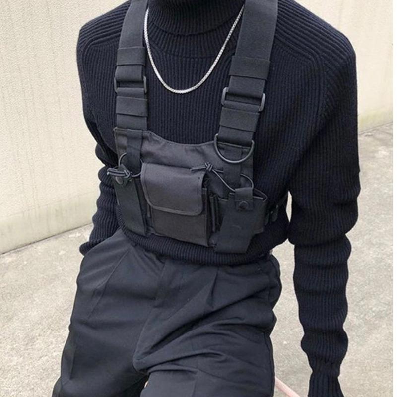 Talkies Front Pouch Two Way Radio Shoulder Holsters Tactical Chest Harness Holder Bag Universal Radio Accessories