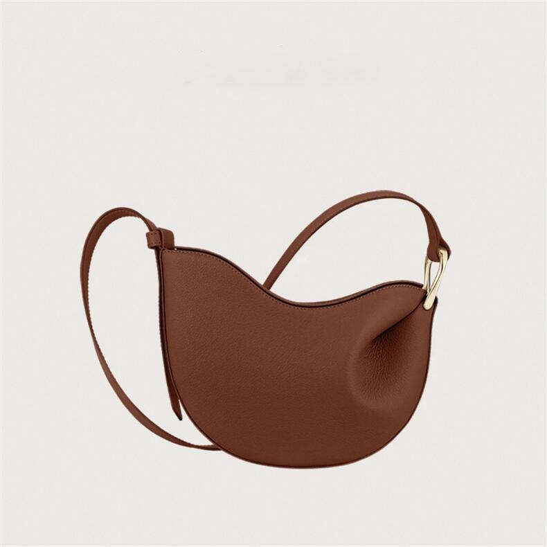 Tonca Genuine Leather Saddle Bag: Crossbody Underarm Design for Women