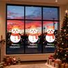 Christmas Snowman Electrostatic Stickers, Shop Window Decorations, Window Flowers, Festive Atmosphere Glass Stickers