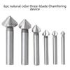 Tri-Edge 90° High-Speed Steel Chamfer Tool Set for Woodworking, Milling, and Countersink Drilling.