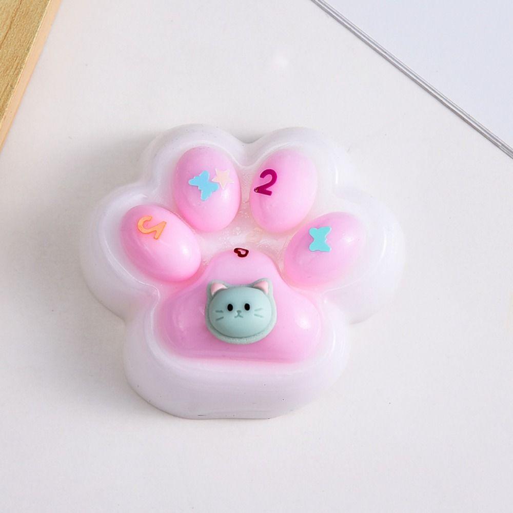 2pc/set Soft Cat Paw Squeeze Toy TPR Cat Paw Pinch Toy Sensory Toy Cartoon Fidget Toy  Children