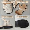 Flat Sandals Summer New Woven Bag Head Roman Sandals Thick Heel Beach Shoes