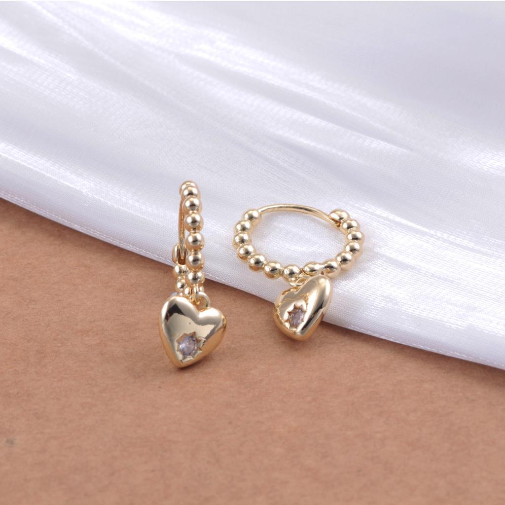 The Latest 925 Sterling copper Gold Heart Light Luxury Temperament Is Suitable For Daily Wear As A Gift For Women