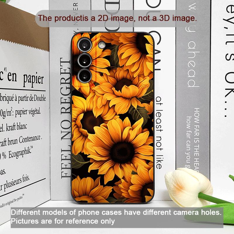 Etui na telefon z żywym wzorem słoneczników dla Huawei Mate 60 50 40 Pro Nova 13 12 10 SE 11 PRO P60 P50 P40 Pro Plus Miękkie etui