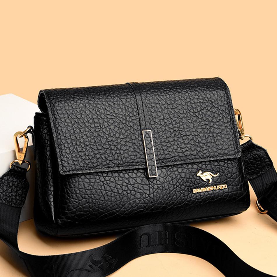 Nowe wysokiej jakości skórzane damskie torby na ramię Damskie luksusowe torebki i torebki Markowe markowe torby na co dzień typu Croosbody