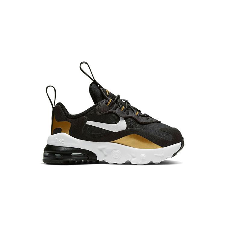 Nike Air Max 270 React Toddler 'Metallic Gold' (Unisex) Anthracite / Black / Metallic Gold / White Toddler Shoes CD2654 005