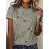 T-shirt da donna a maniche corte stampata in 3D, abbigliamento taglie forti da donna, alla moda e versatile, casual, per l'uso quotidiano