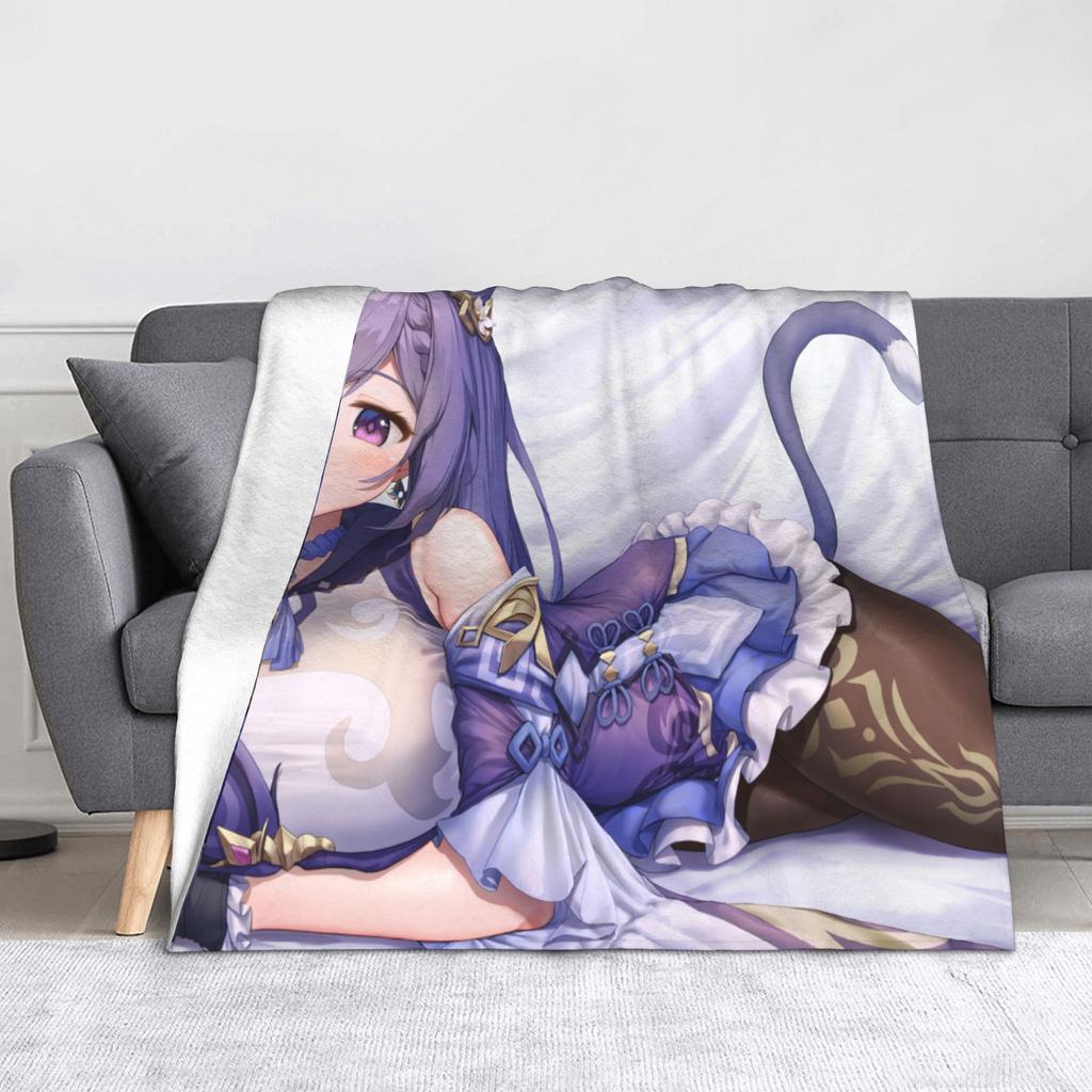 Gorou Genshin Impact Game Blanket Fleece All Season  Multi-function Soft Throw Blankets for Home Couch Plush Thin Quilt