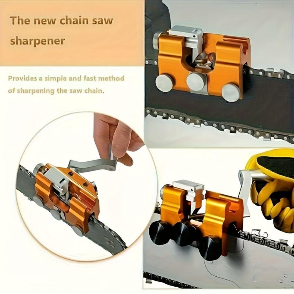Portable Chainsaw Sharpener Kit Hand Crank Hand Chain Grinder  Maintenance Equipment