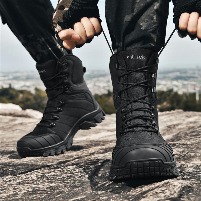 Hiking Shoes Men Shoes Outdoor Thick-soled Durable High-top Boots Men Anti-slip Lace-up Breathable Casual Sports Shoes Men