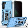 For Samsung S26 Ultra S25 Edge S24 S23 FE S22 S21 Plus Heavy Duty Protection Case Hard 2 in 1 Slide Camera Kickstand Phone Cover