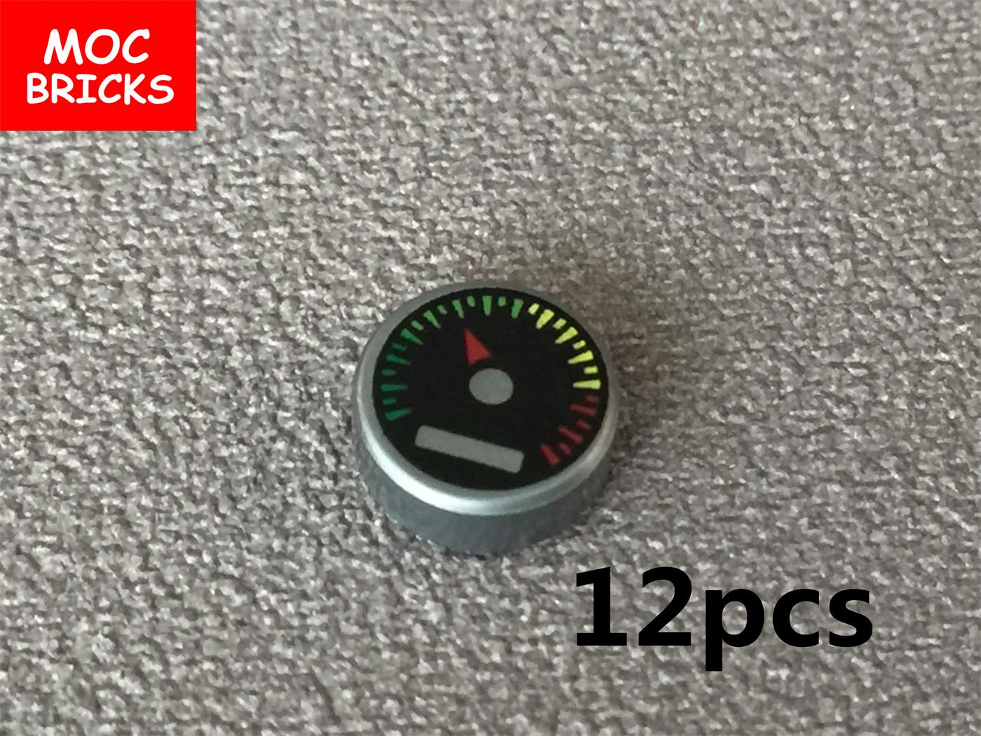 12 Stück MOC Steine Bedruckte Fliese 1x1 1x2 2x2 Bedienfeld Anzeige Zeitung Telefon Band Uhr Bausteine Kinderspielzeug Geschenke