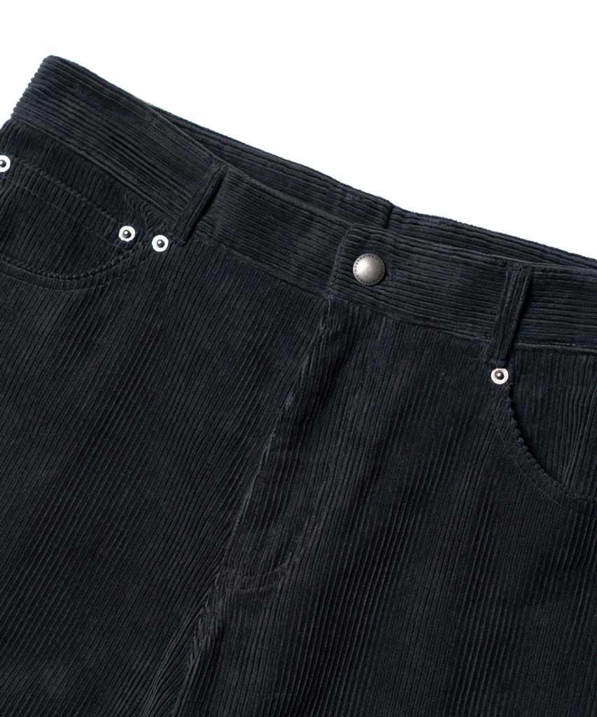 Edeunbeoleokeulleob Wide Fit 5 Pocket Corduroy Pants [Charcoal]