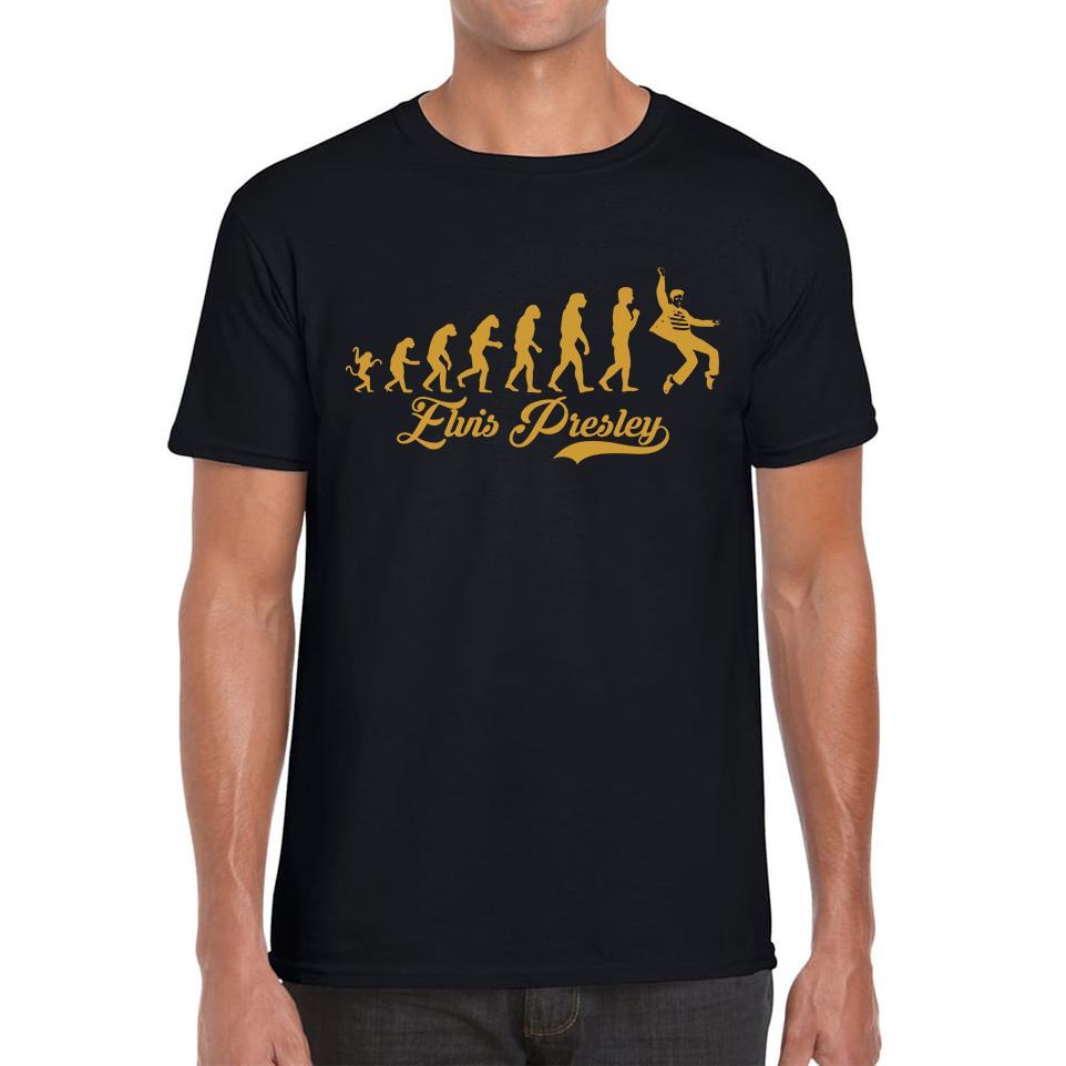 Elvis Presley Human Evolution Unisex Mens T Shirt Womens Tops Tees S