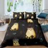Cat Duvet Cover Set Cute Cartoon Cat Twin Bedding Sets for Boys Girls Animal Cat Pattern Queen King Size Polyester Qulit Cover