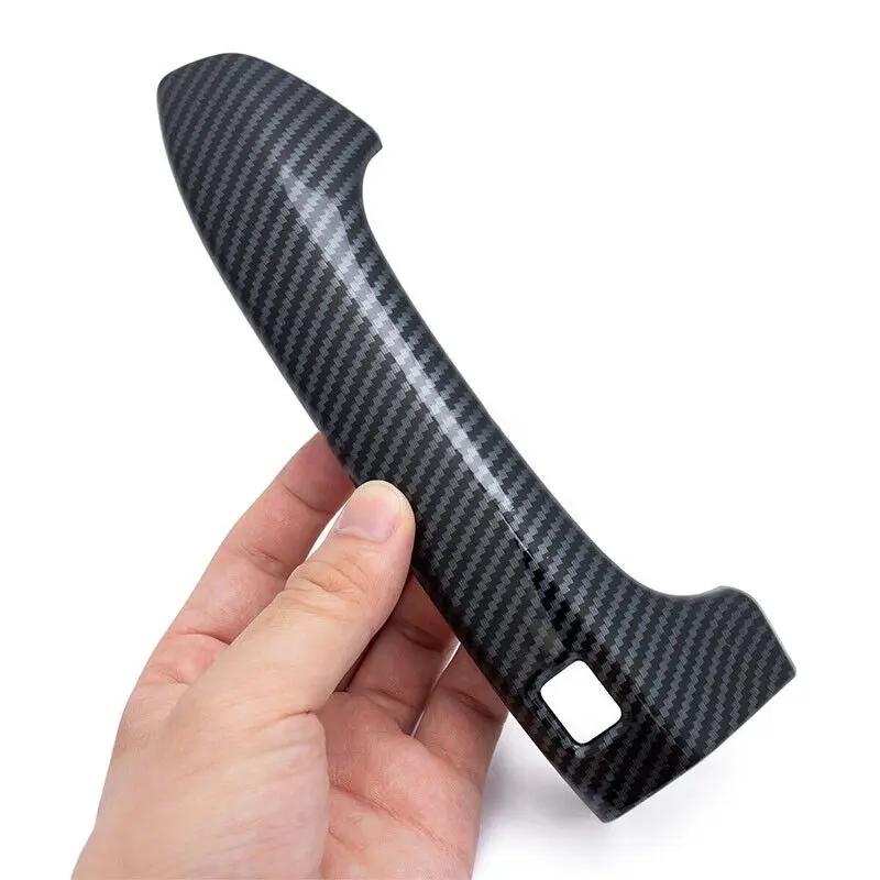 For Kia K5 Optima 2025 2025 2025 LHD Car Carbon Fiber Style Silver Exterior Door Handle Moulding Cover Trim Smart Keyhole Decor