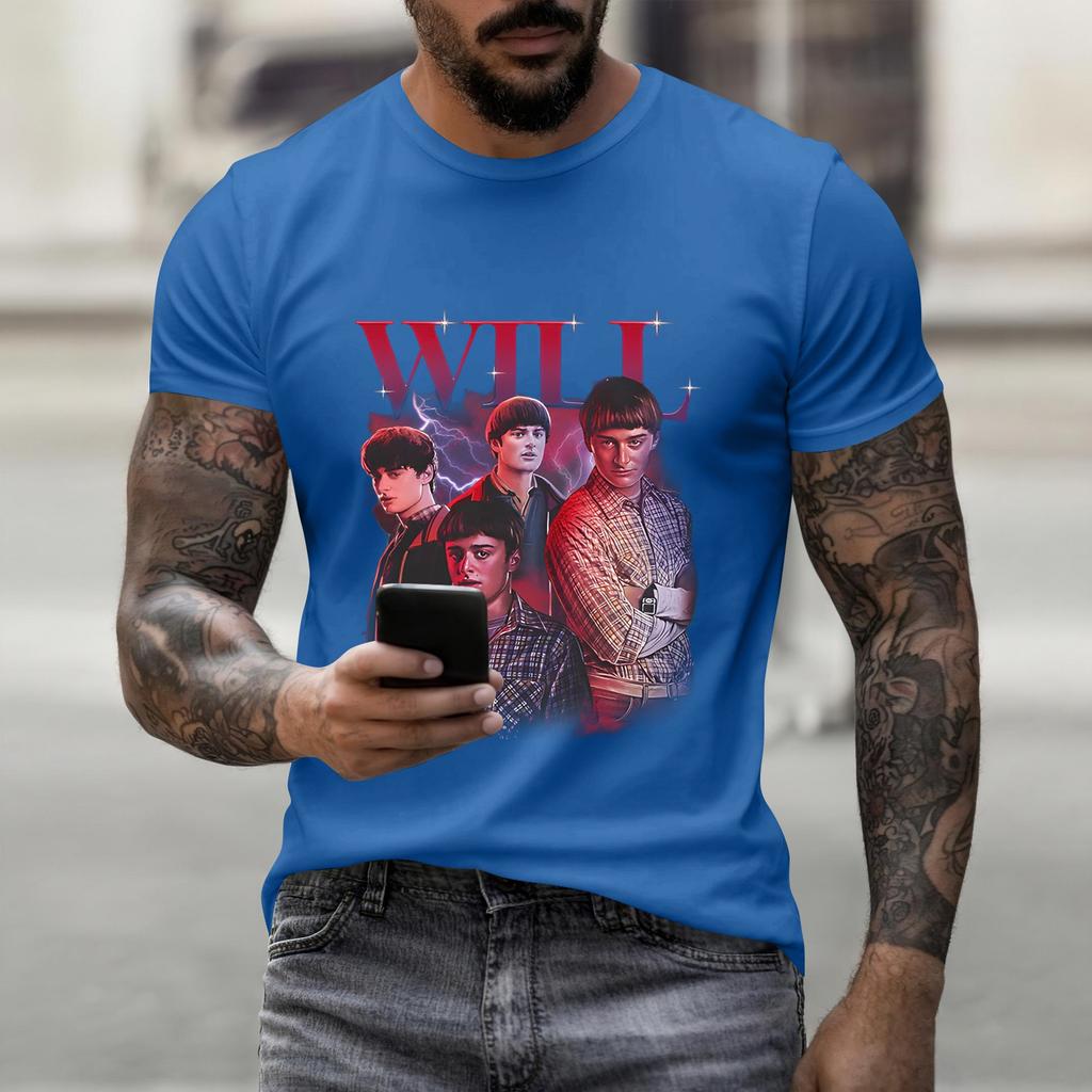 Fashion Round Neck Raglan Short Sleeve Workwear Printed Tops Ladies Summer Tops