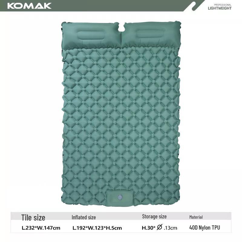 Thickened Inflatable Camping Mattress - Portable, Moisture-Proof Picnic & Tent Mat