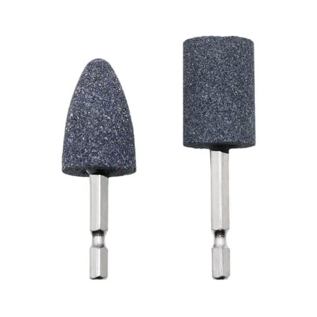 2Pcs Grinding Head Hexagonal Shank Grinding Wheel Sharpening Head Portable Grinding Drill Tool For Metal Machinery