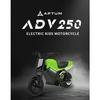 OVIVO ADV250 - Motocykl elektryczny dla dzieci - 21,6 V 4 Ah - Maksymalny zasięg 14 km - 12,5 cala - Zielony