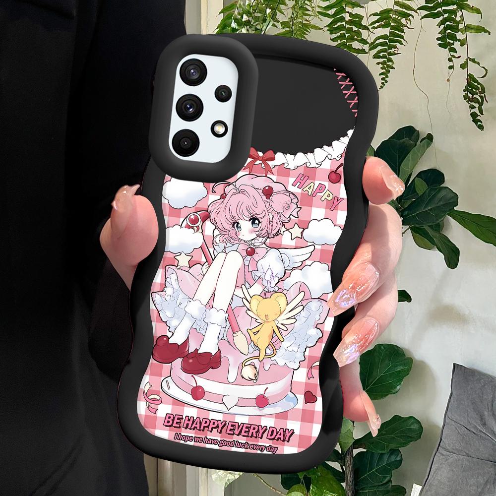 

Окрашенный узор Big Wave Edge Мягкий силиконовый материал Macaron чехол для телефона противоударный защитный резиновый чехол для Samsung Xiaomi Poco Redmi Redmi Note 12 Pro+ 5G