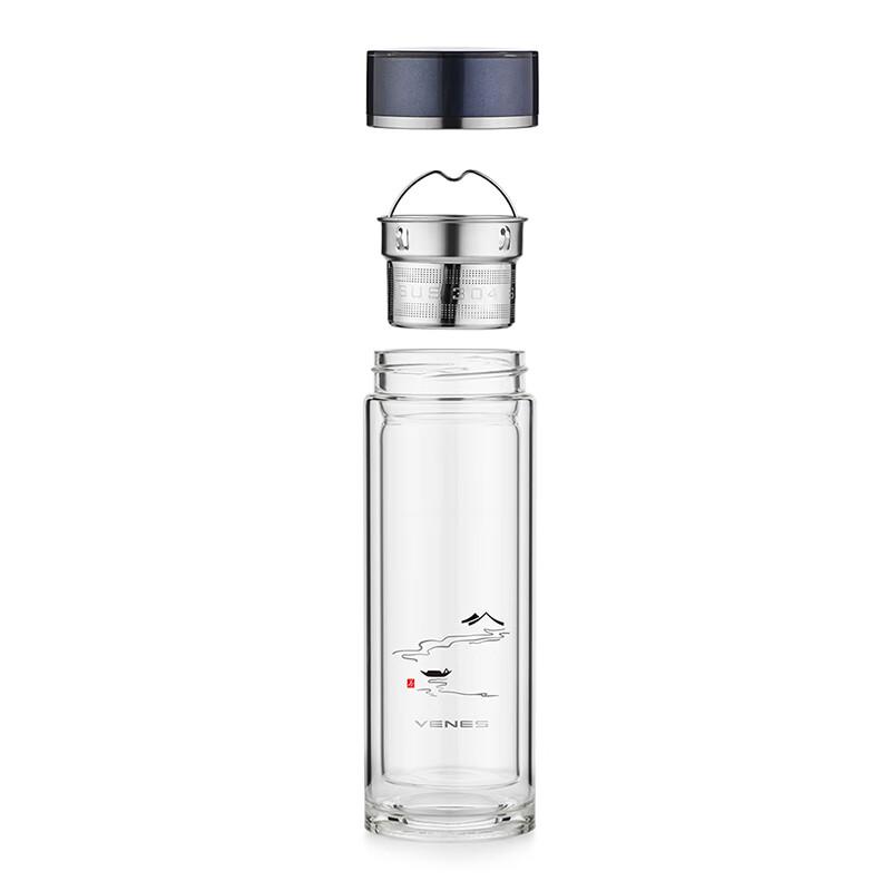 VENES Double-Layer Borosilicate Glass Tea Cup 380ml