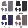 Set 3 Pezzi Inverno Cappello Lavorato a Maglia Sciarpa Guanti
