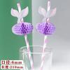 50PCS Disposable Biodegradable Paper Straws Food Grade Festival Decoration Party Desserts Juice Beverages Creative Styling Straw