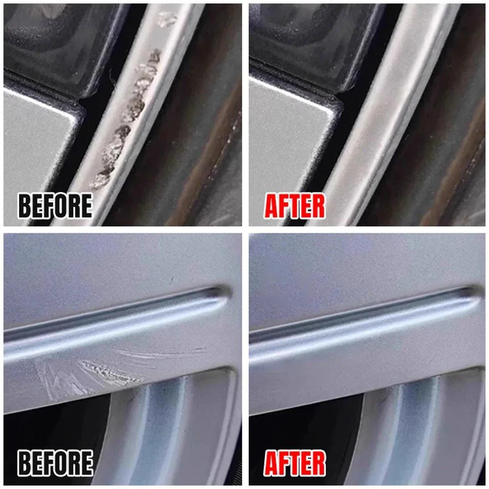 120g Scratch Repair Paste for Car Wheel Steel Alloy Hub Polisher with Sponge Metal Rim Swirl Restoration Swirl Auto Maintenance