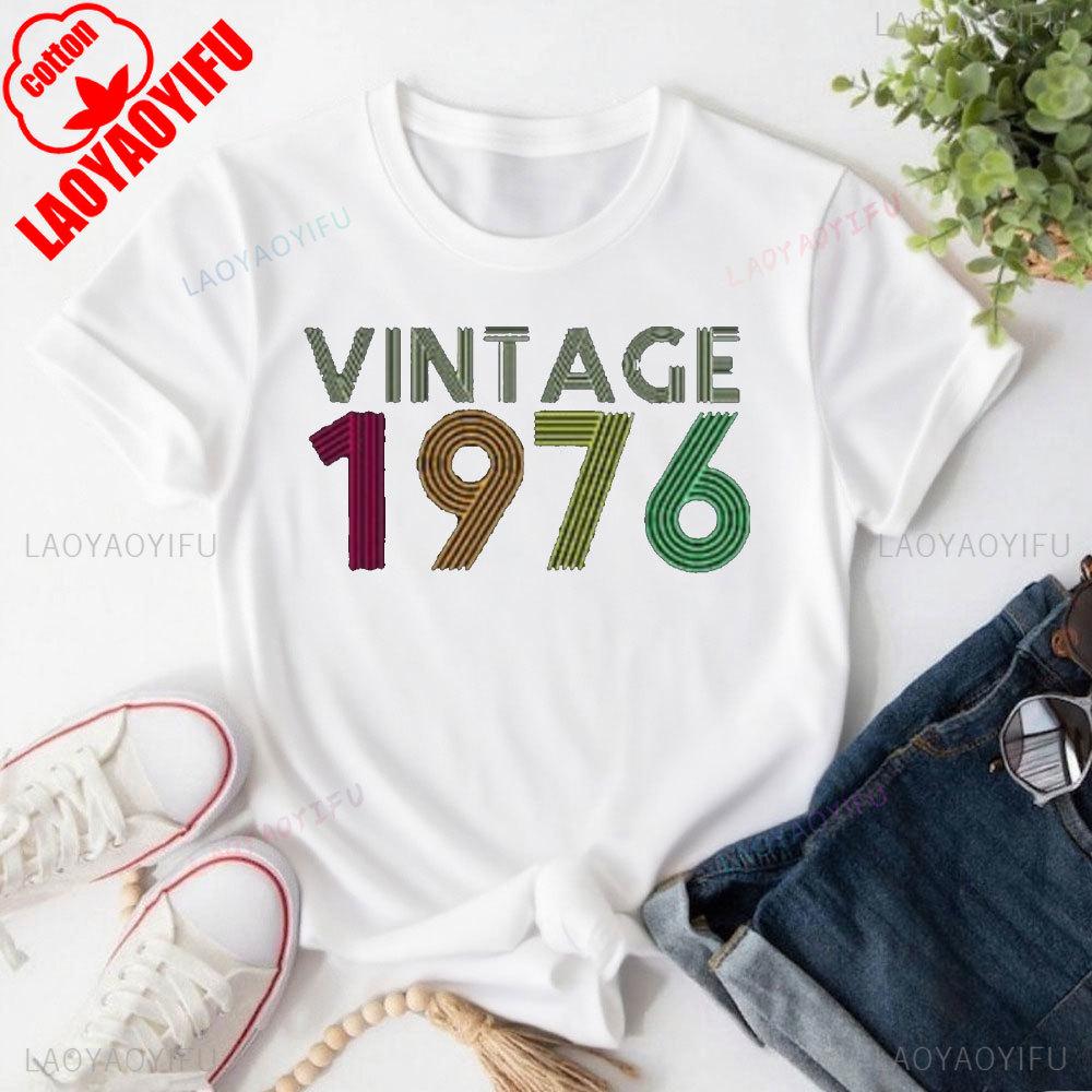 Vintage 1976 Shirt 50th Birthday Shirt 50th Birthday Gift for Dad Mom 50th Birthday Gift Retro Tops Gift for Unisex Women