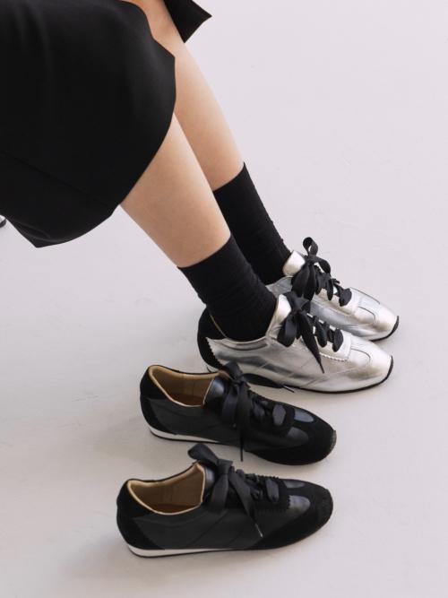 [Judar] Suede Combi Sneakers Silver jd1948