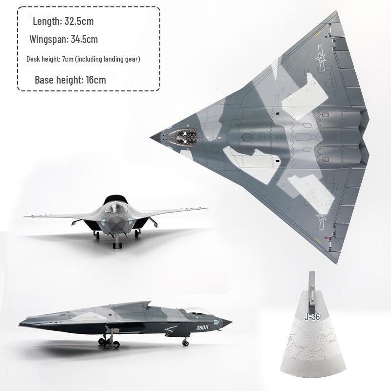 

Ginkgo Leaf J-36 Fighter Jet Model, 1:72 Scale