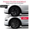 AABLU1 4PCS 19inch Wheel Cap for Model Y Juniper 2025-2026 Turbine Car Performance Cap Automobile Wheel Cap Design for Tesla Hubcaps