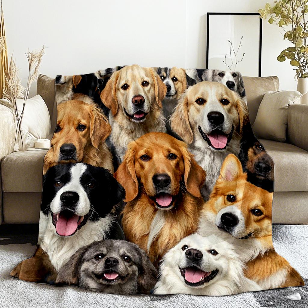 A Variety Of Cute Pet Dogs Blanket Flannel Blanket Throw Blankets for Bedding Sofa Ultra-Soft Bedroom Quilt Pet Blanket Movie