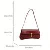 1pc Luxury Party Dedicated Vintage Faux Oiled Leather Bag For Women,Shoulder Crossbody Style For Dates Banquets,Great Holiday And Valentine's Day Gift