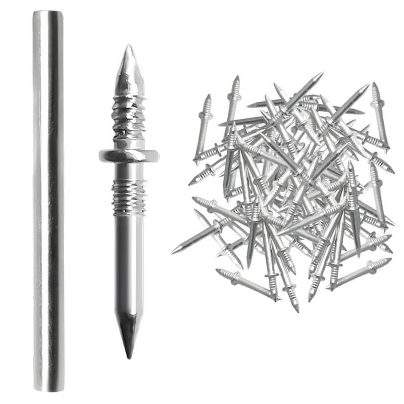 Double Head Nails Seamless Nails Skirting Thread Seamless Nail Without Marks Metal Rust-Proof Nails Wood No Trace Fixator