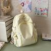 Summer New Water Canvas Bag Literary Japanese Female Lazy Wind Small Backpack Simple Solid Color Female Backpack
