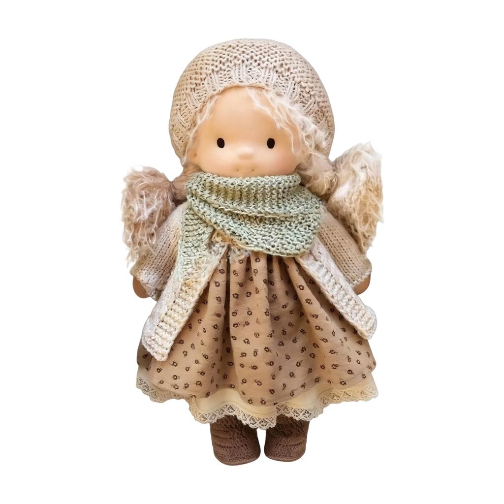 - Doll - Handmade Artist Crafted Doll With Interchangeable Outfits, DIY Dress-Up Doll For Creative Play