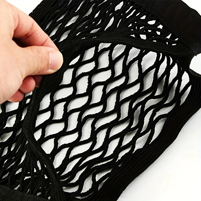 1pc Black Elastic Car for Seat Back Storage Bag, Mesh Net Organizer, Trunk and for Seat Tidy Cargo Holder, Vehicle Interior Accessories
