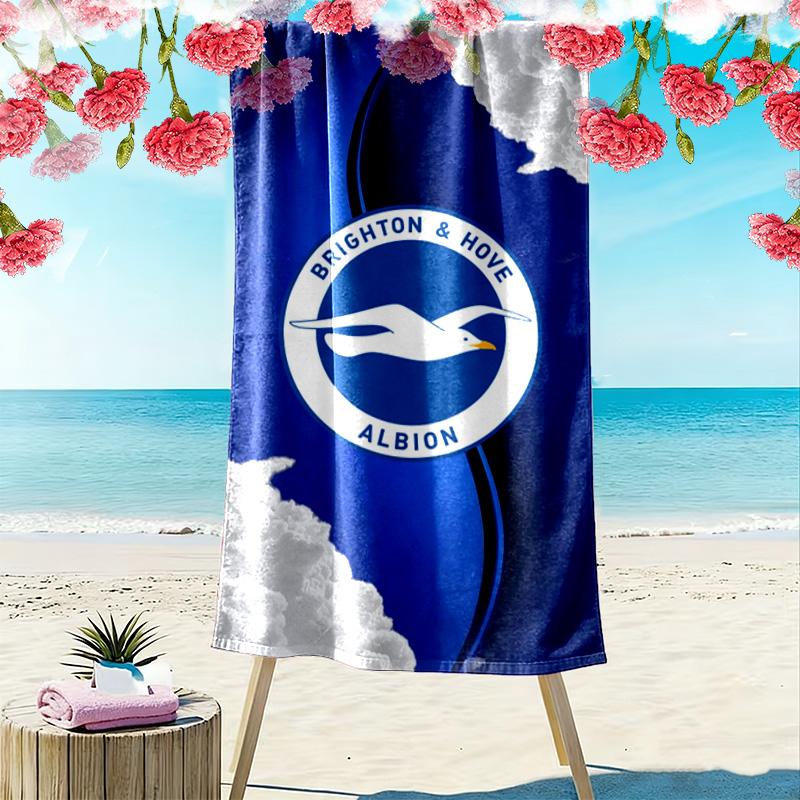 Brighton Print Beach Towel, Large Soft Quick Dry Towel for Beach Camping Swimming