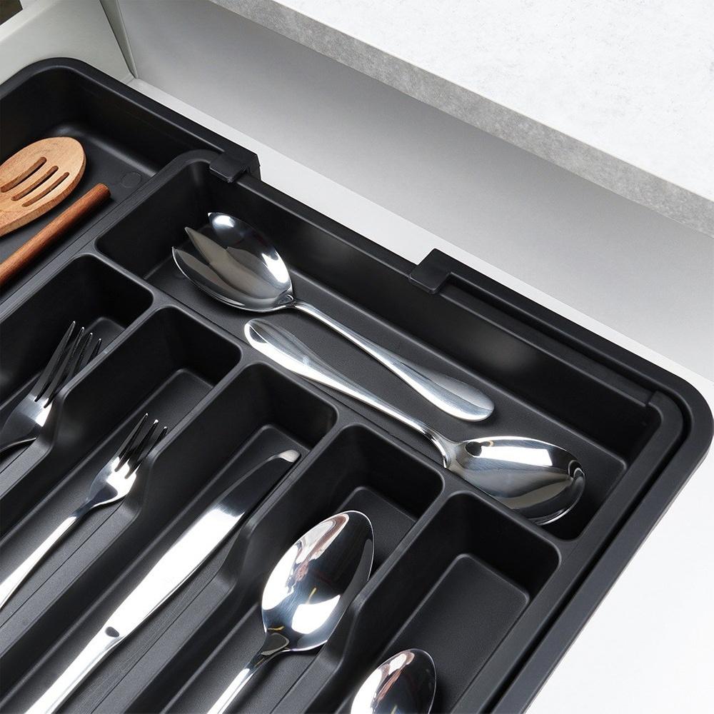 Adjustable Insert for Cutlery, Utensils, Knives, Drawer Extendable Organizer