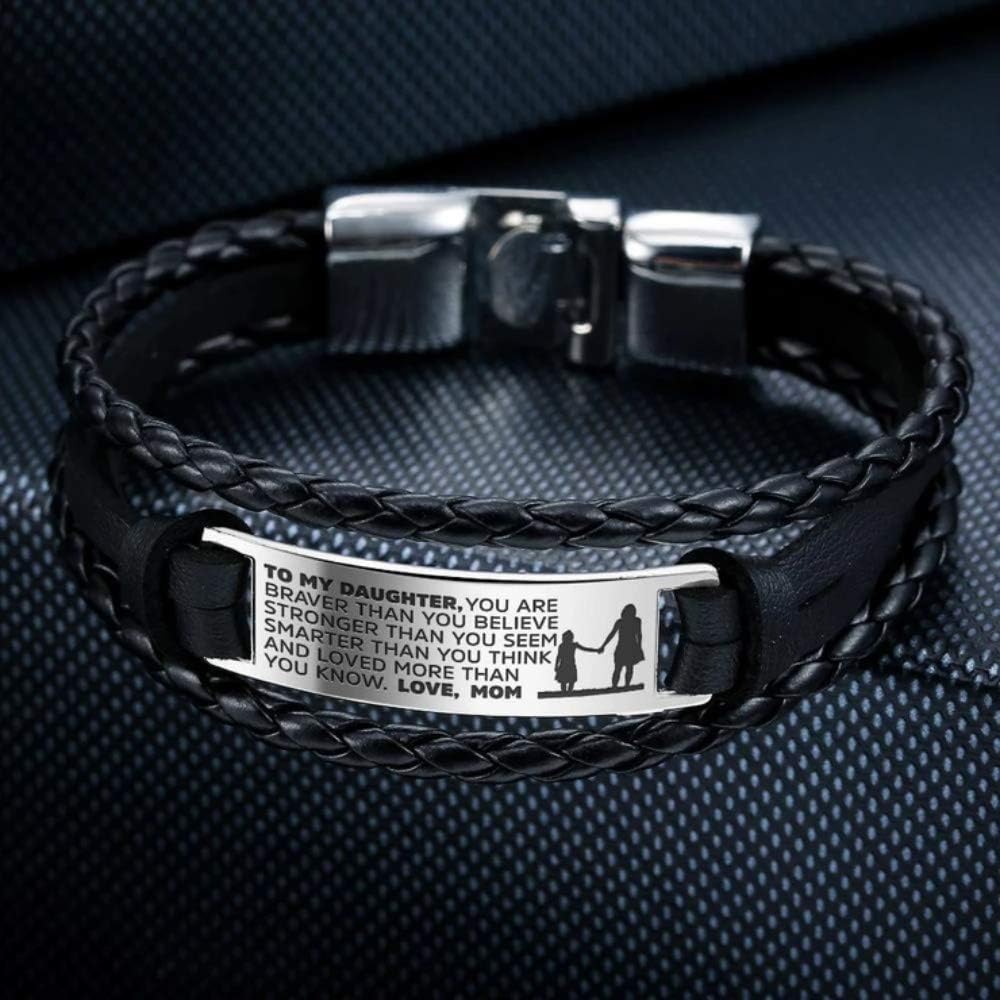 To My Daughter Bracelets, Stainless Steel Wristband, Daughter Bracelet From Mom, Daughter Gift