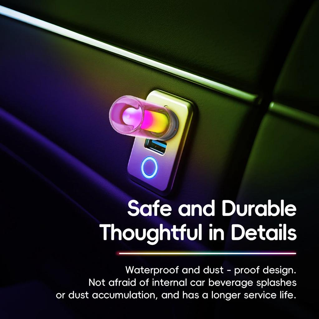 1 Stück Auto USB Nachtlicht Berührungsdimmbare LED Glühfadenlampe Tragbare Beleuchtung Plug and Play Dekorative Atmosphäre Leuchte für Auto Schlafzimmer