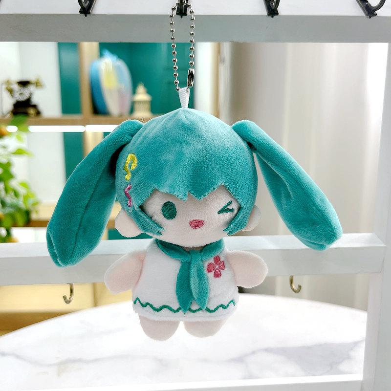 Hatsune Miku Anime Japanese Plush Keychain Cute Kawaii Doll Bag Charm Toy Gift Fans Collectible Figure Keychain