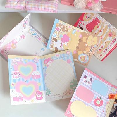 10ks korejských ins Roztomilý Kpop 3palcový fotokarta Zadní strana Skládací držák karty Fix Dekor Papírová lepenka Balicí materiál