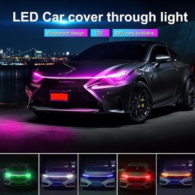 Universal Car Hood Daytime Running Light Strip Waterproof Flexible LED Auto Decorative Atmosphere Lamp Ambient Backlight Car Styling Accessories