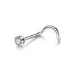 10 Stück/Los G23 Titan Nasenstecker Piercing Kristall Nasenschraube Flache CZ Nasenflügel Ohrringe Piercing Nase Schmuck Nasenringe 20G 18G