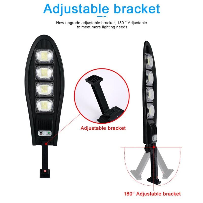 10000W vylepšené 168LED solární pouliční světlo Venkovní vodotěsná LED pro zahradní stěnu Nastavitelný úhel solární lampa Vestavěná 10000 mAH