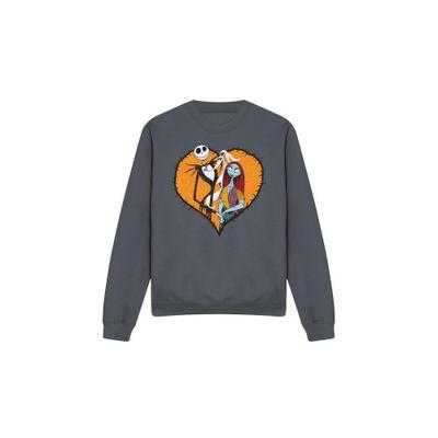 The Nightmare Before Christmas Unisex Adult Jack Sally Heart Sweatshirt