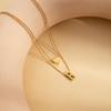 European & American Titanium Steel Letter Necklace for Women - High-End Luxury Clavicle Chain, Colorfast Stainless Steel Jewelry